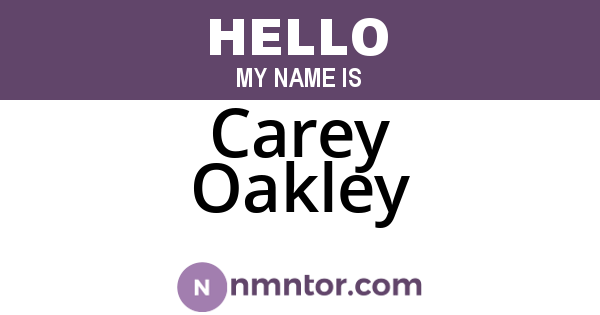 Carey Oakley