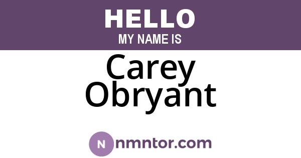 Carey Obryant