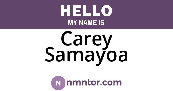Carey Samayoa