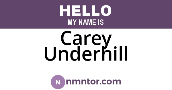 Carey Underhill