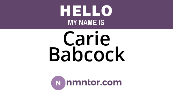 Carie Babcock