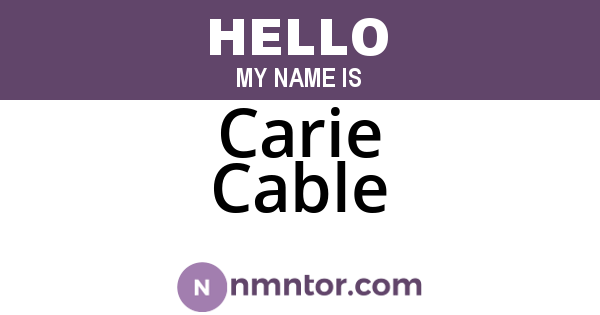 Carie Cable