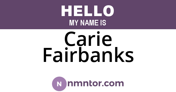 Carie Fairbanks