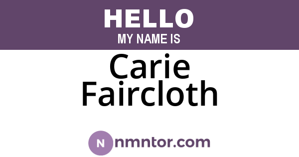Carie Faircloth