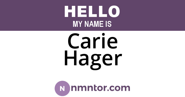 Carie Hager