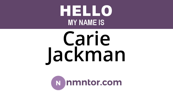 Carie Jackman
