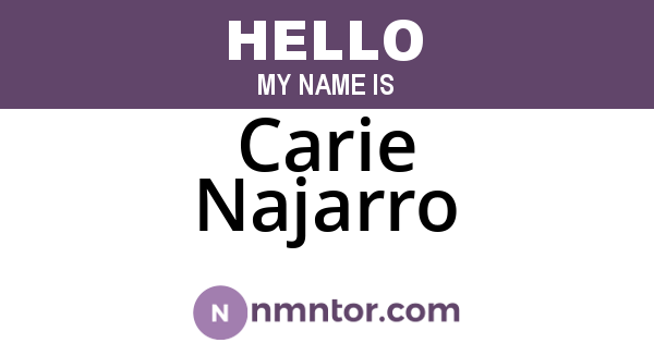 Carie Najarro