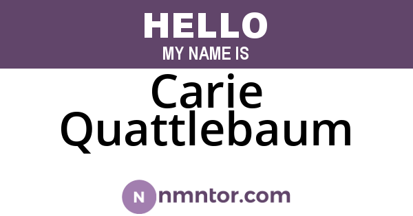 Carie Quattlebaum