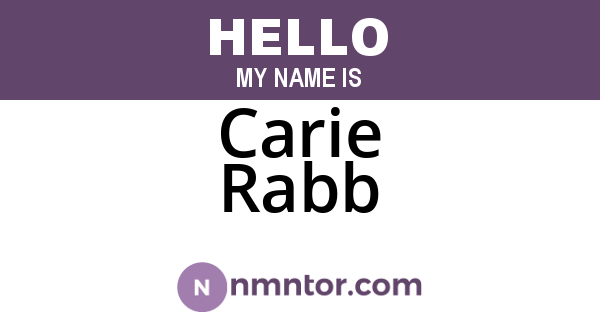 Carie Rabb