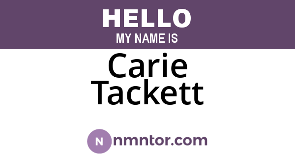 Carie Tackett