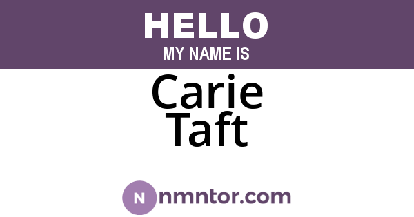 Carie Taft