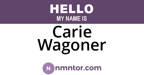 Carie Wagoner