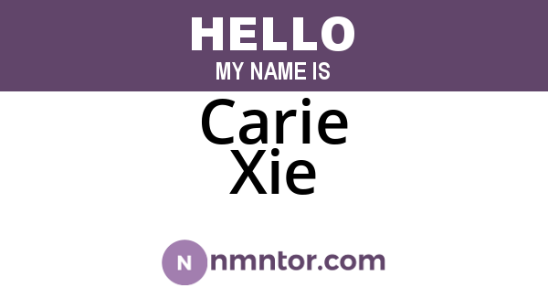 Carie Xie