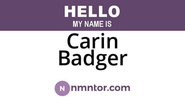 Carin Badger