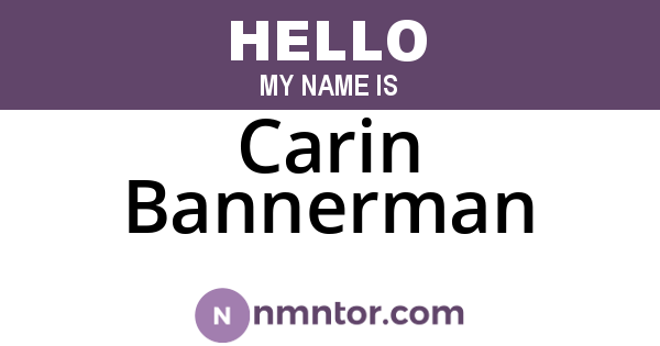 Carin Bannerman