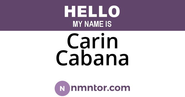Carin Cabana