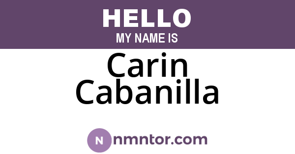 Carin Cabanilla