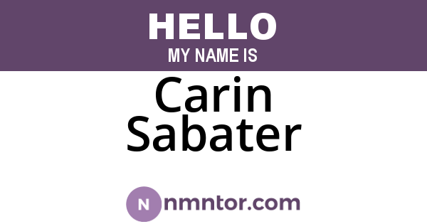 Carin Sabater