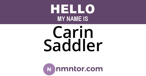 Carin Saddler