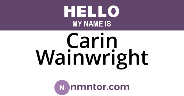 Carin Wainwright