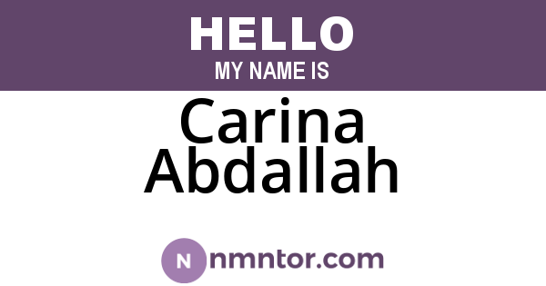 Carina Abdallah