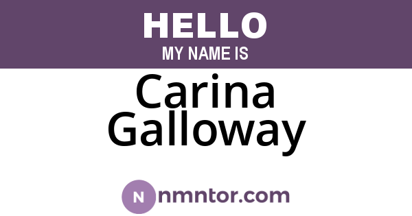 Carina Galloway