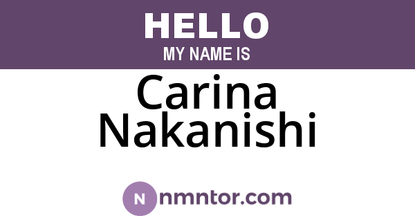 Carina Nakanishi