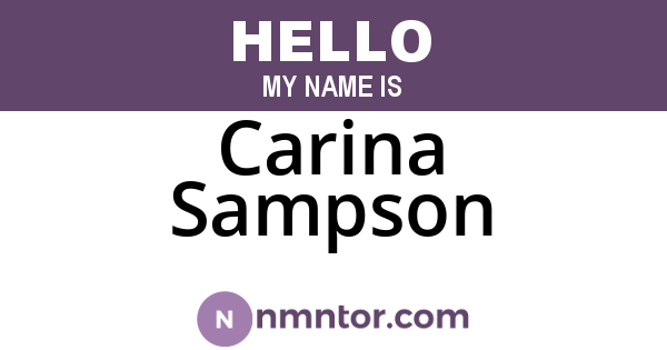 Carina Sampson