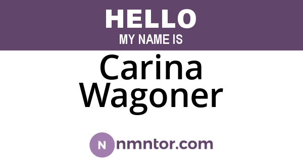 Carina Wagoner
