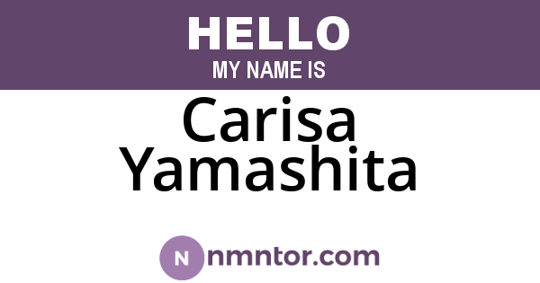 Carisa Yamashita