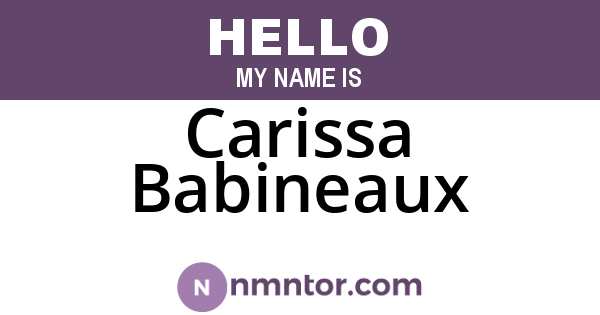 Carissa Babineaux