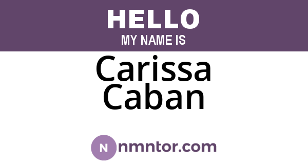 Carissa Caban