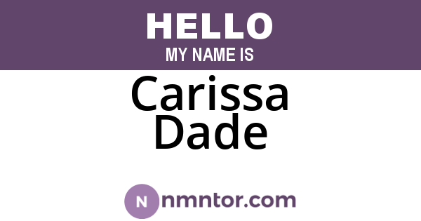 Carissa Dade