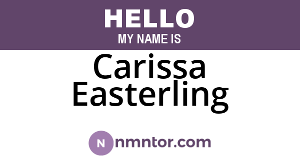 Carissa Easterling