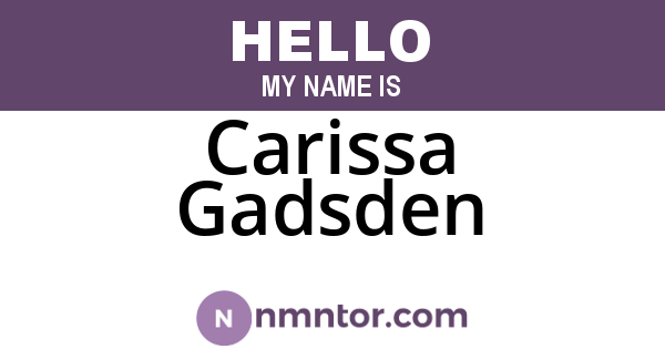 Carissa Gadsden