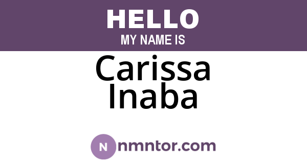 Carissa Inaba