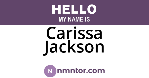 Carissa Jackson