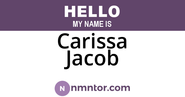Carissa Jacob