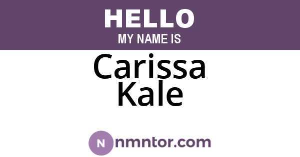 Carissa Kale