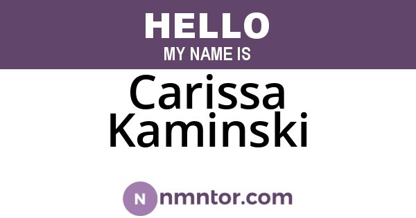 Carissa Kaminski
