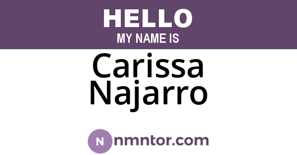 Carissa Najarro