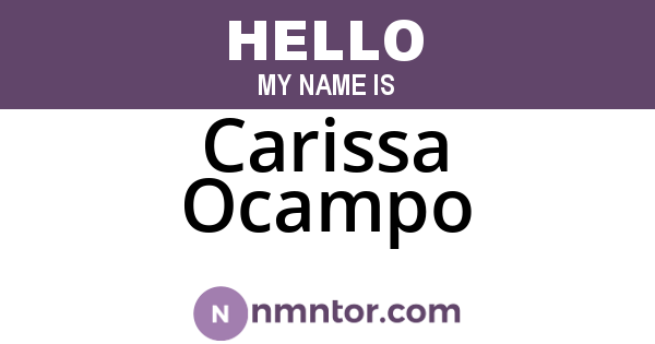 Carissa Ocampo