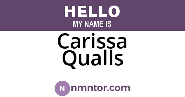 Carissa Qualls