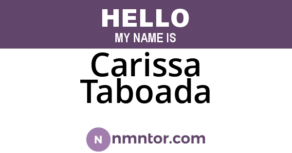 Carissa Taboada