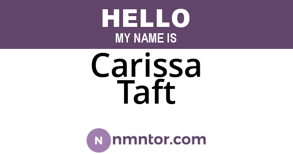 Carissa Taft