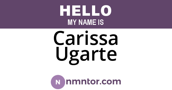 Carissa Ugarte