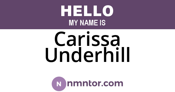 Carissa Underhill