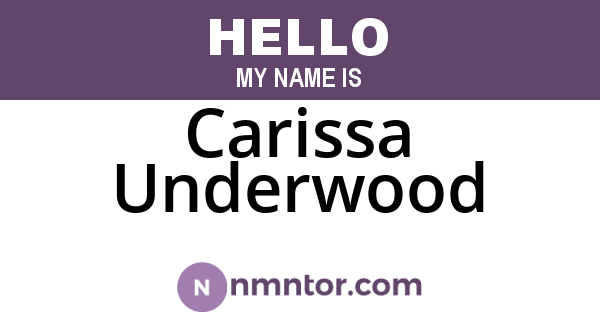 Carissa Underwood