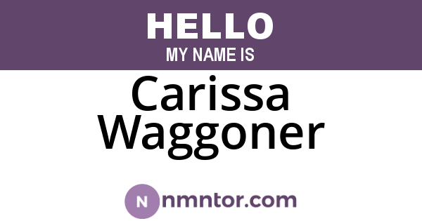 Carissa Waggoner