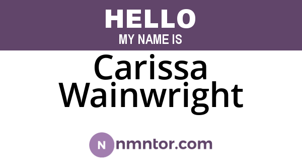 Carissa Wainwright